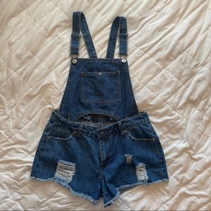 Forever 21 Overalls Shorts (NEW)